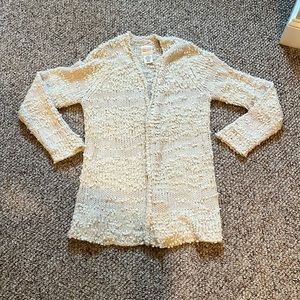 Boucle knit cardigan sweater